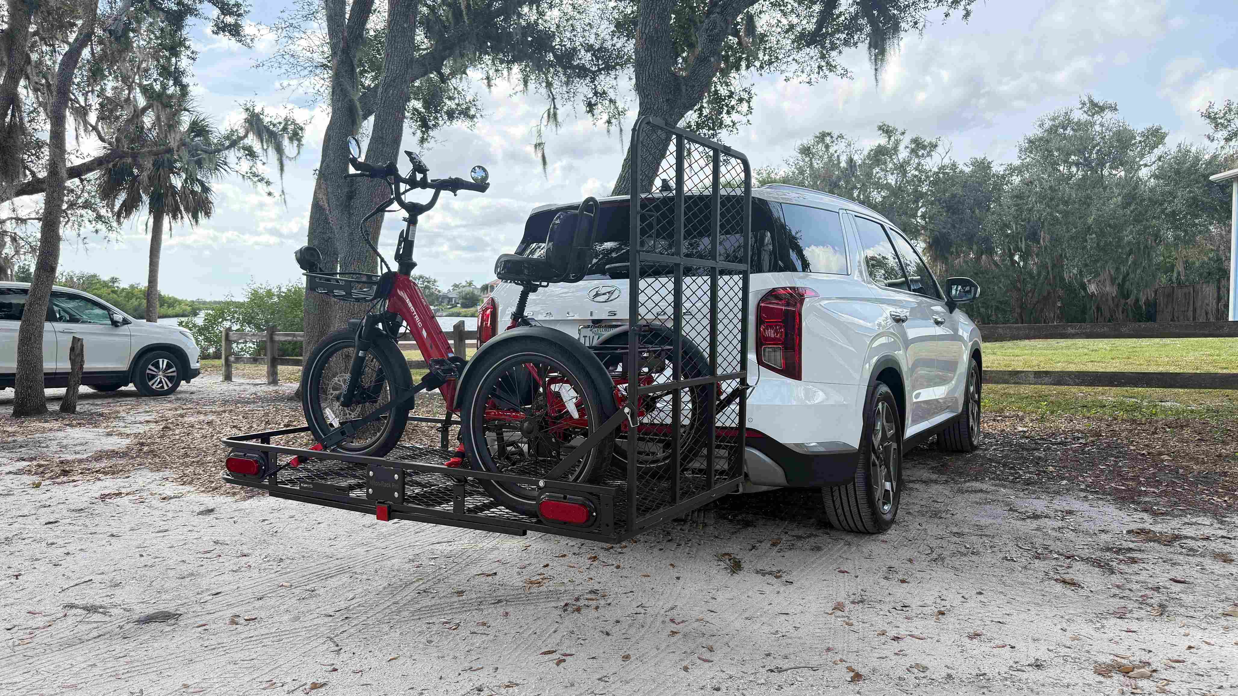 eTrike carrier on truck hitch receiver
