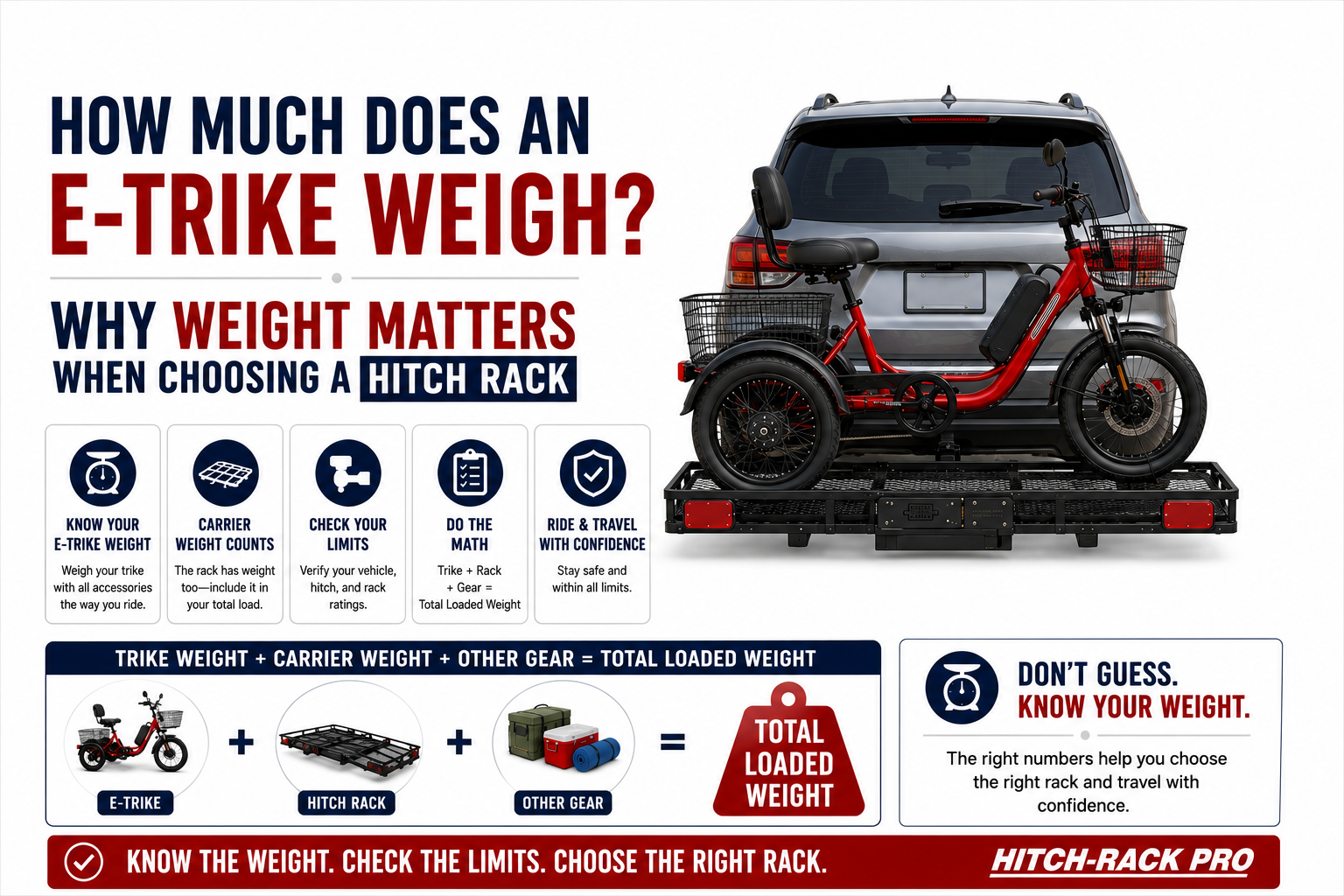 How Much Does an E-Trike Weigh? Choosing the Right Hitch Rack | Hitch-Rack Pro