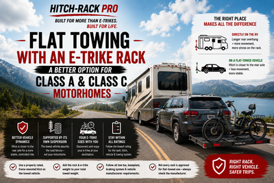 Flat Towing With an E-Trike Rack | Hitch-Rack Pro