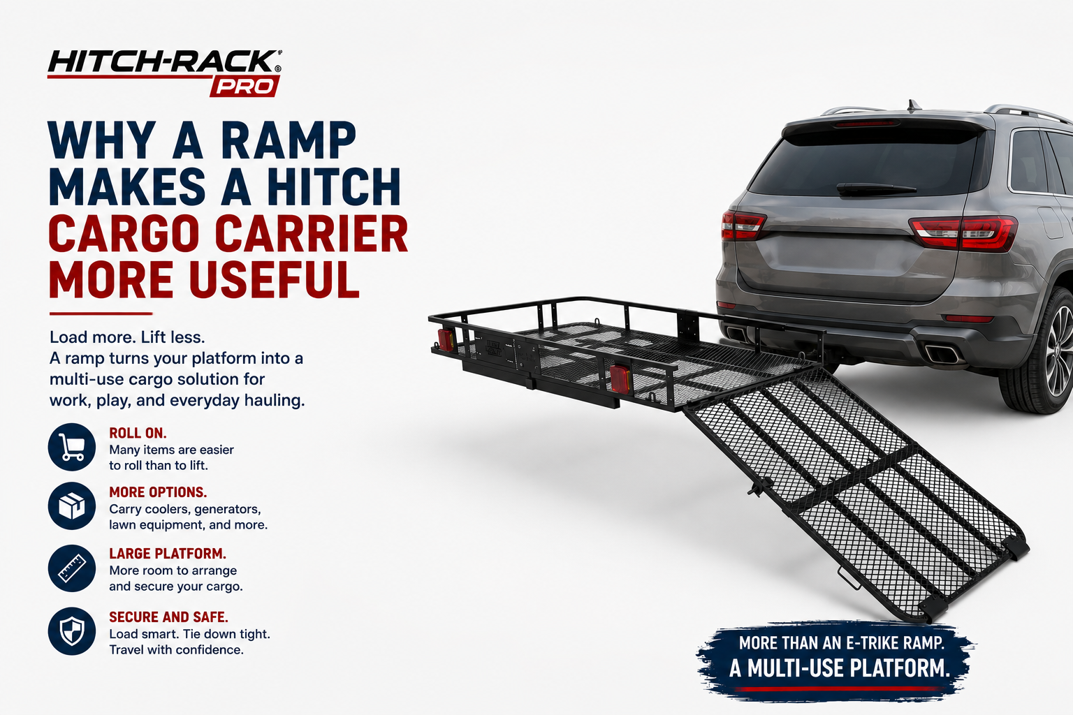 Why a Ramp Makes a Hitch Cargo Carrier More Useful | Hitch-Rack Pro