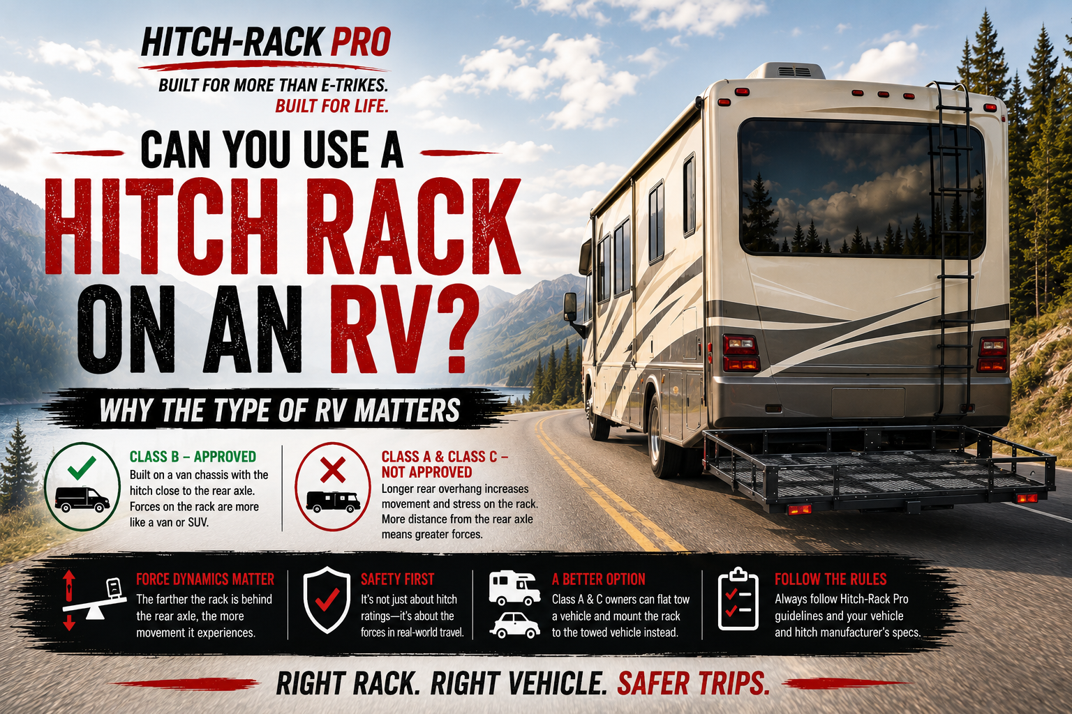 Can You Use a Hitch Rack on an RV? Class A, B &amp; C Explained | Hitch-Rack Pro