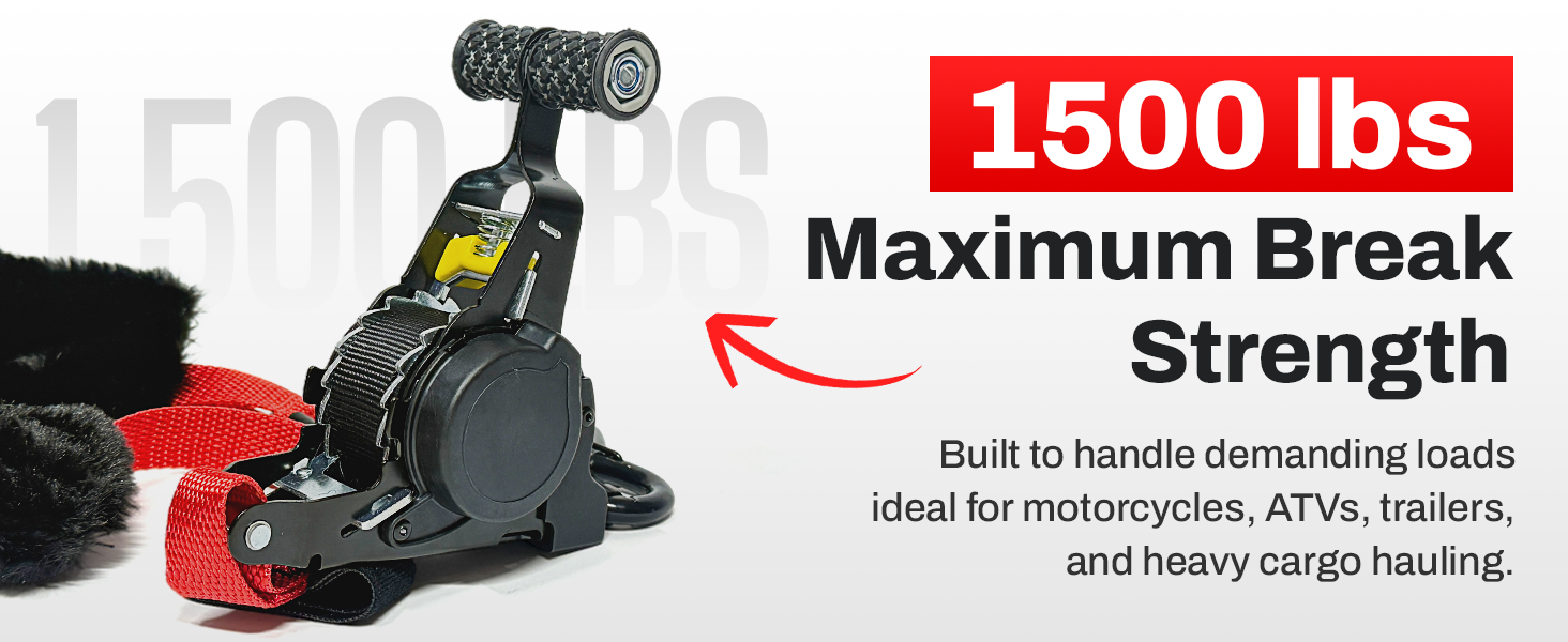 Auto Retracting Ratchet Straps For eBikes (2pc set)