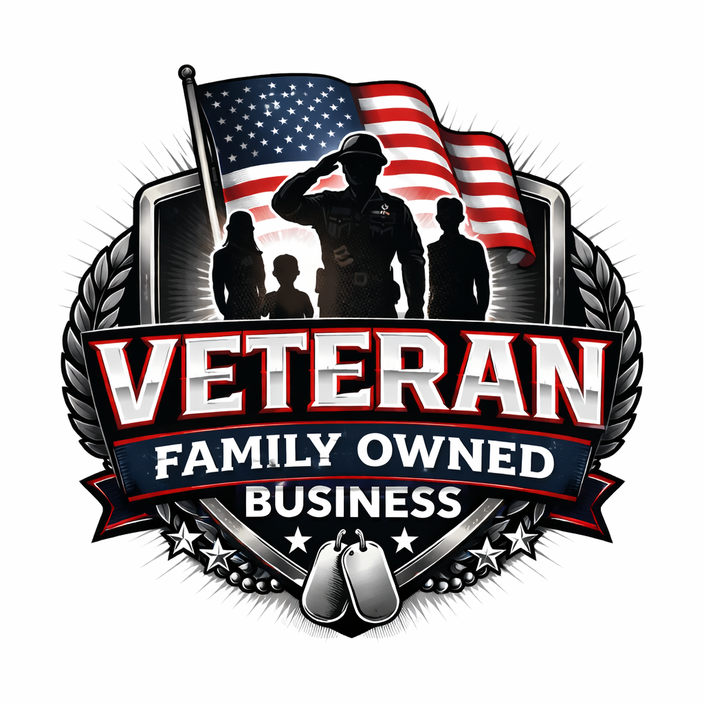 Veteran and family owned business emblem — Hitch Rack Pro